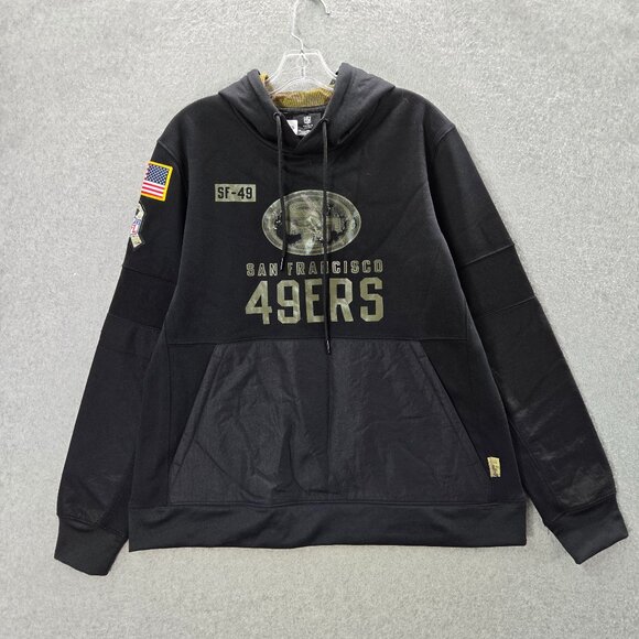 San Francisco 49ers Men Sweatshirt XL Black Hoodie Salute To